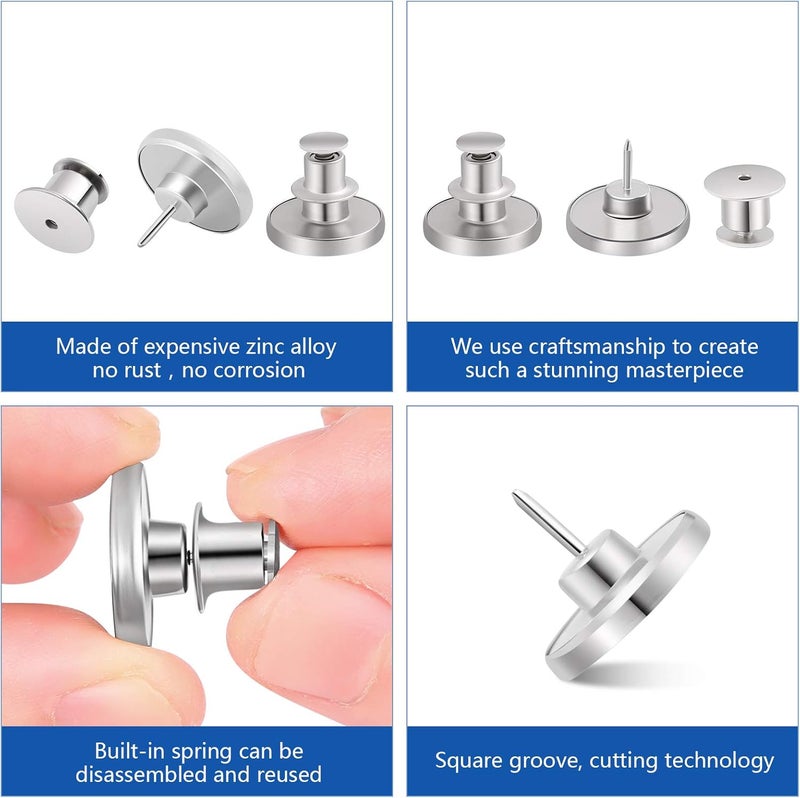 Ceryvop 12 Sets Button Pins for Jeans, No Sew and No Tools Instant Replacement Snap Tack Pant Button, Reusable and Adjustable Metal Pants Tightener - Image 4